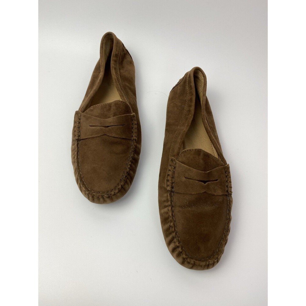 Ralph Lauren Camila Women’s Brown Suede Leather Driving Moccassins 10 B